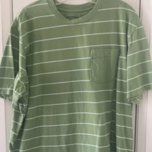 Green White Striped Cherokee T shirt with Pocklet Size XL Vintage Comfy Classic - Picture 4 of 4